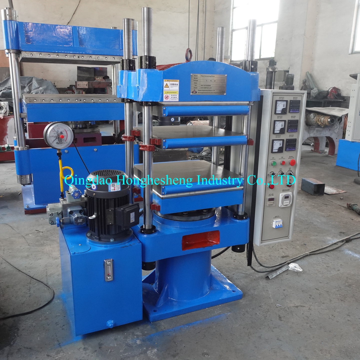 80Tons platen Vulcanizer hydraulic Vulcanizing press plate clearance adjustable