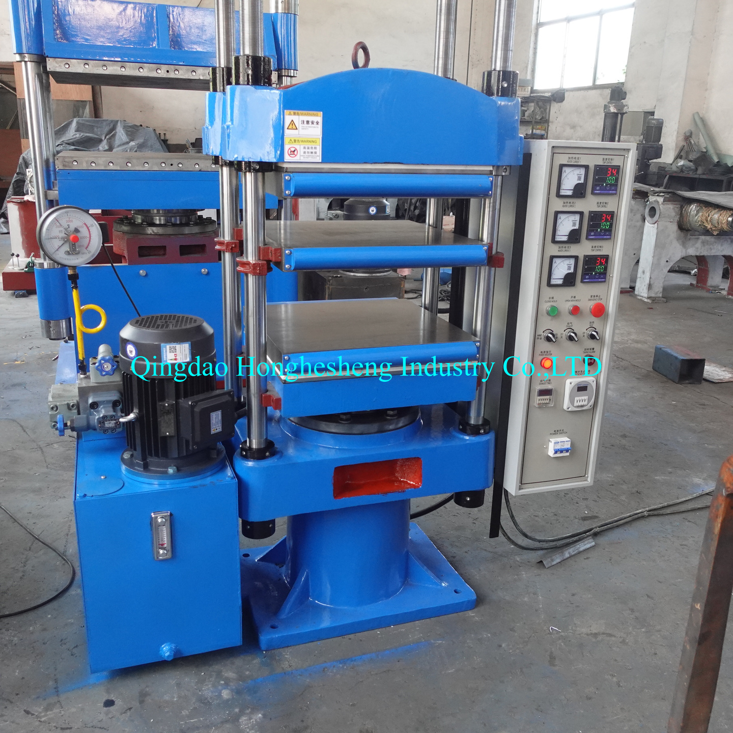 80Tons platen Vulcanizer hydraulic Vulcanizing press plate clearance adjustable