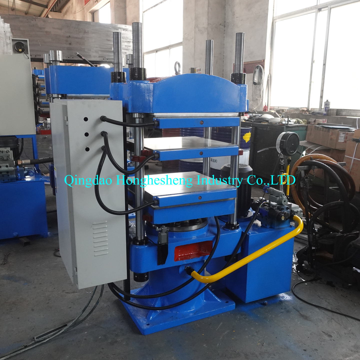 80Tons platen Vulcanizer hydraulic Vulcanizing press plate clearance adjustable