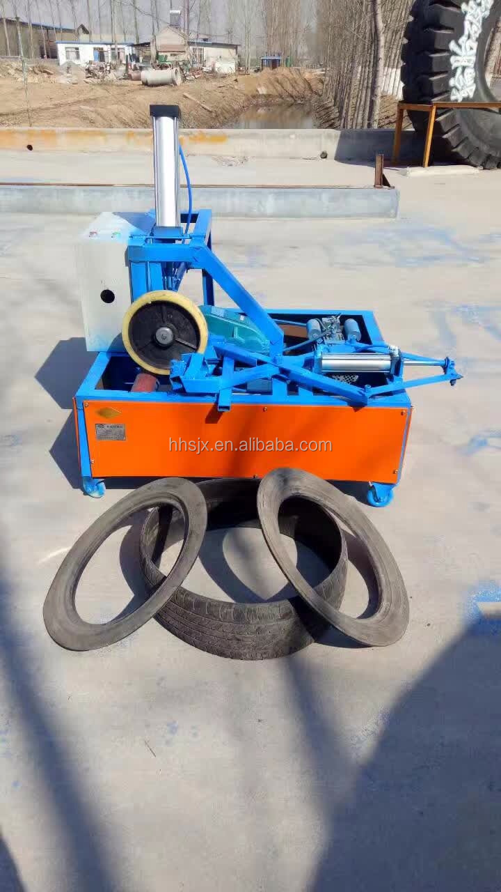 Higher efficiency automatic car tire double sidewall cutting machine / tire ring cutter