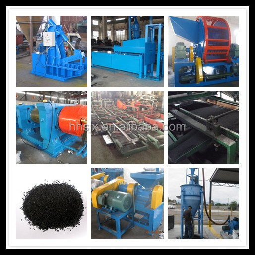 Full Auto Waste Tire Recycling Production/scrap tire rubber power automatic line/ tire recycling line