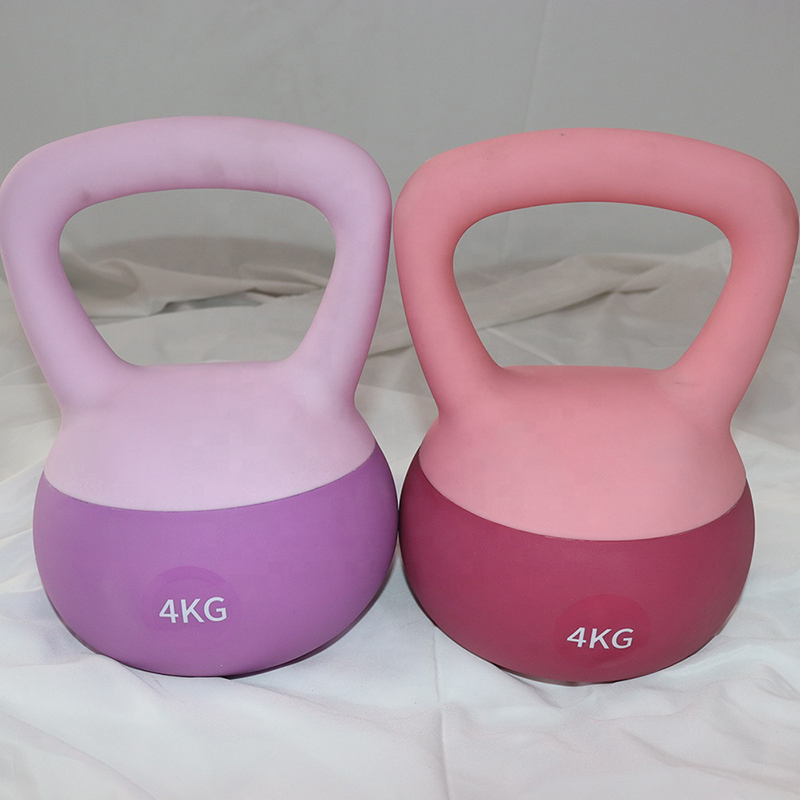 Factory Direct Sale Customized Soft PVC 8kg Kettlebell with Iron sand touch