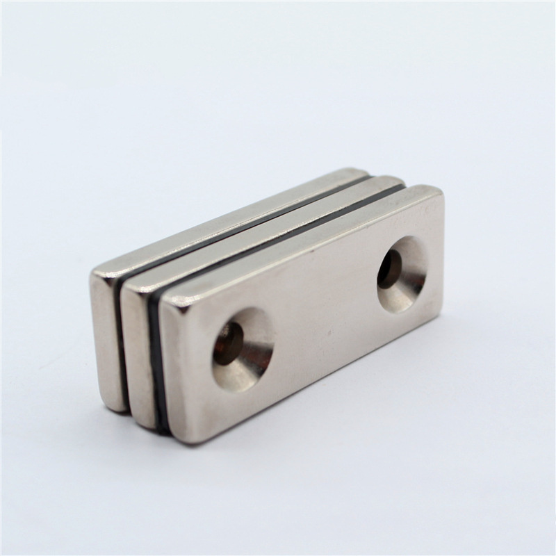 Heavy Duty Industrial Neodymium Rectangular Strong Bar Channel Block Pot Magnets with Countersunk Hole