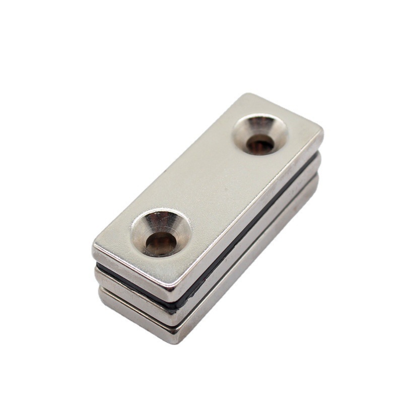 Heavy Duty Industrial Neodymium Rectangular Strong Bar Channel Block Pot Magnets with Countersunk Hole