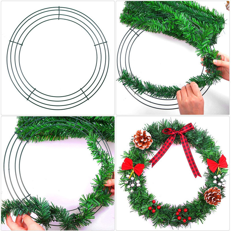 Wholesale christmas heart shape metal topiary wire cross wreath frames