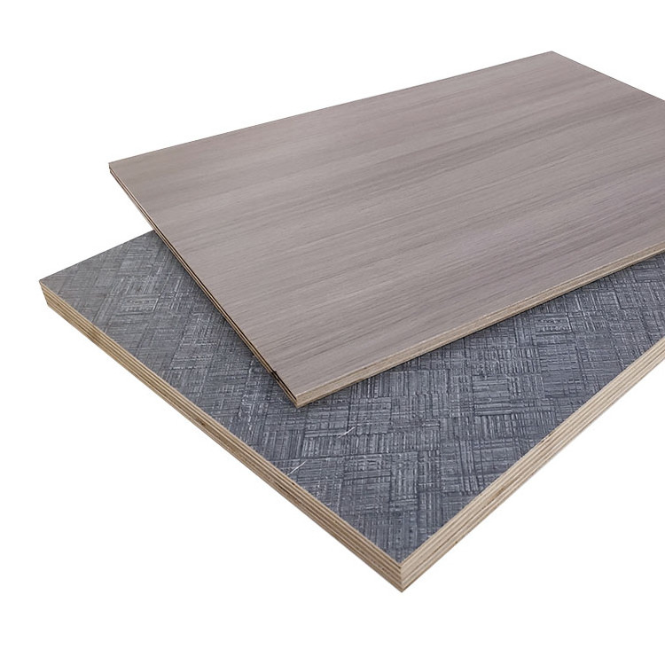 2022 new trend  5mm to 9mm furniture melamine  plywood with color veneer sheet melamine paper faced E0 E1 available from guangxi