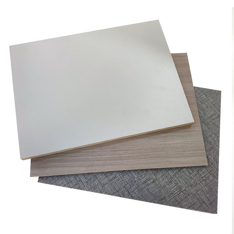 2022 new trend  5mm to 9mm furniture melamine  plywood with color veneer sheet melamine paper faced E0 E1 available from guangxi