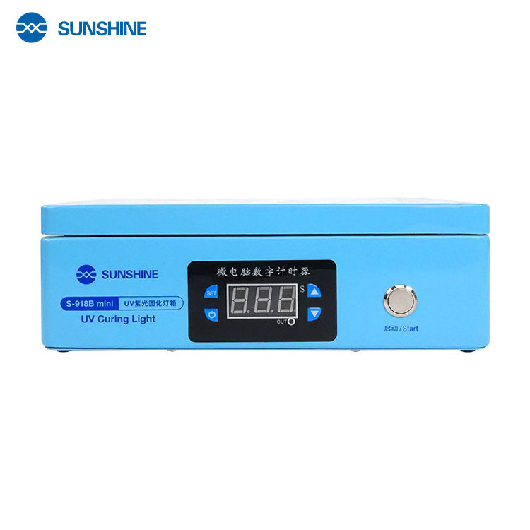 SUNSHINE S-918B Mini UV Lamp Curing Light Box No Blistering High Effect No Wrinkless to Curved Screens With 60pcs Light