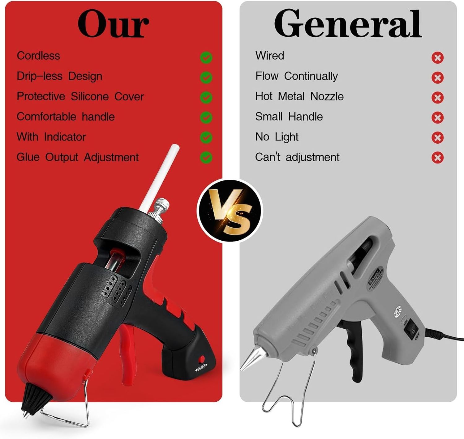 HJ051 3.7V small cordless hot glue gun