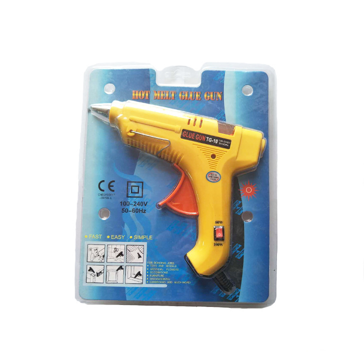 China Manufacturer Electronic Power Tool 60w/100w Industrial Copper Nozzle Hot Melt Silicone Glue Gun