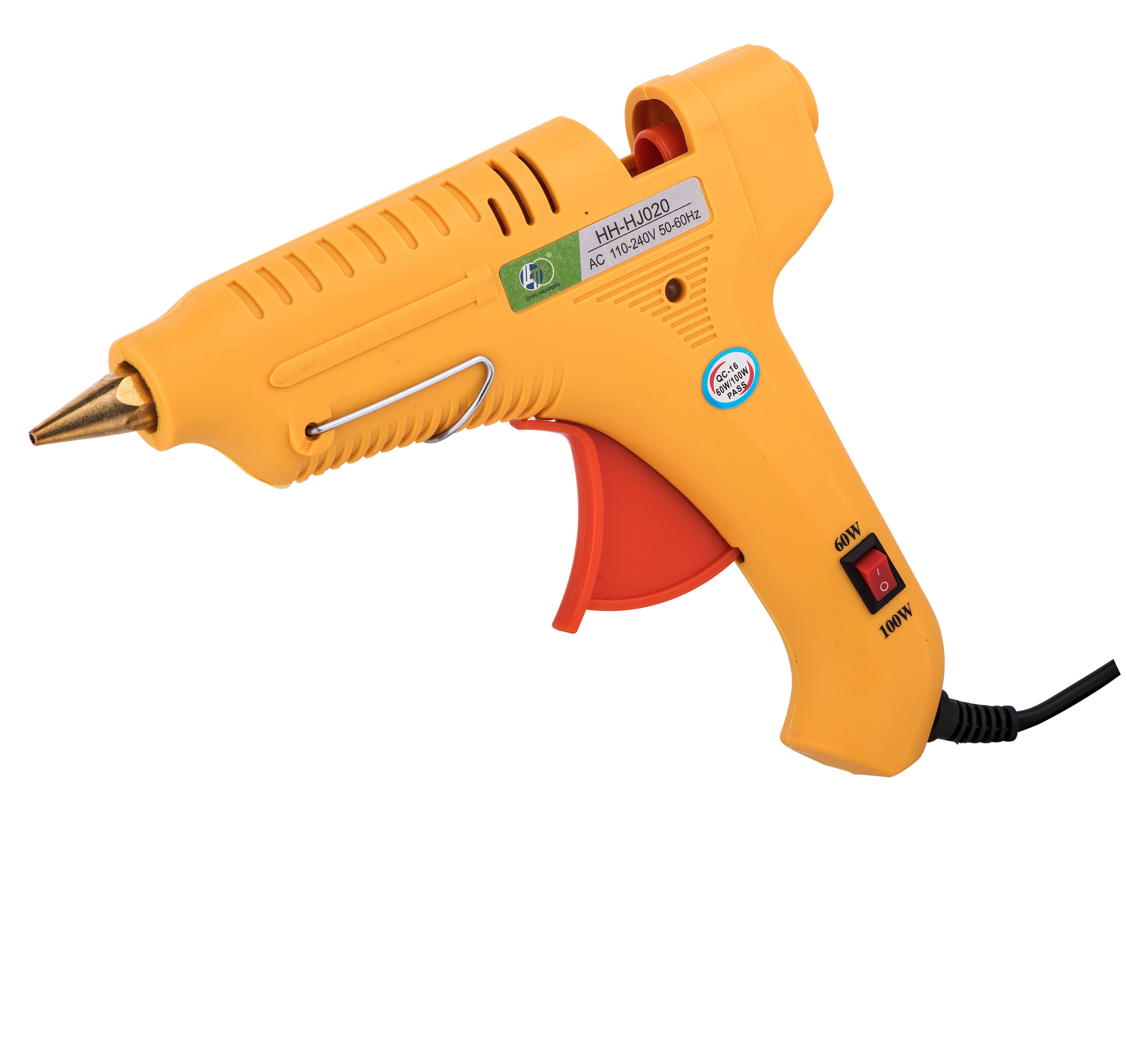 China Manufacturer Electronic Power Tool 60w/100w Industrial Copper Nozzle Hot Melt Silicone Glue Gun