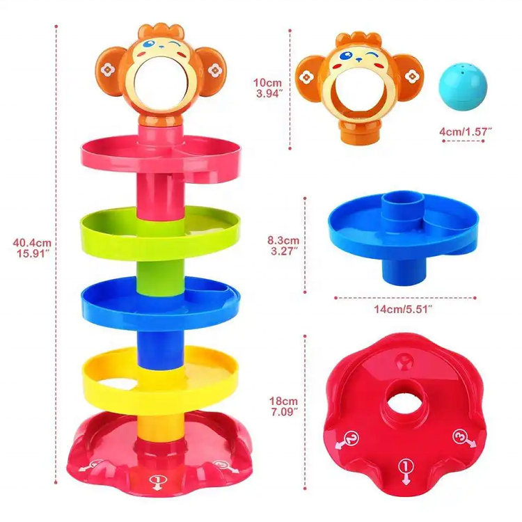 Children Eco  Colorful Educational Enlightening Game Toy Rolling Ball For Baby Friendly  Kids Toys