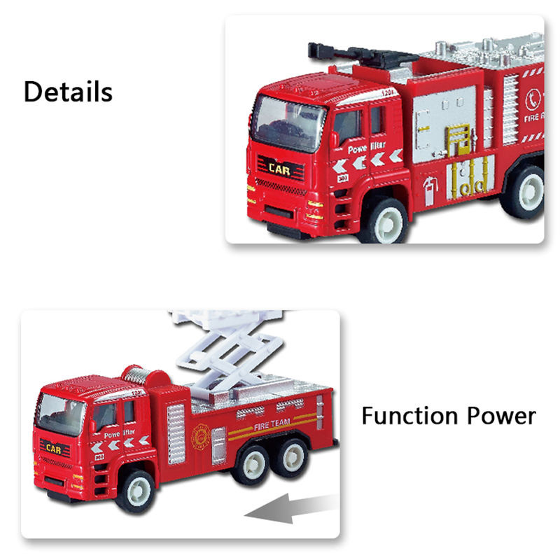 Model Children's Toy  Fire Truck Vehicles  & Race 4 Pack  & Race  pull back car toy