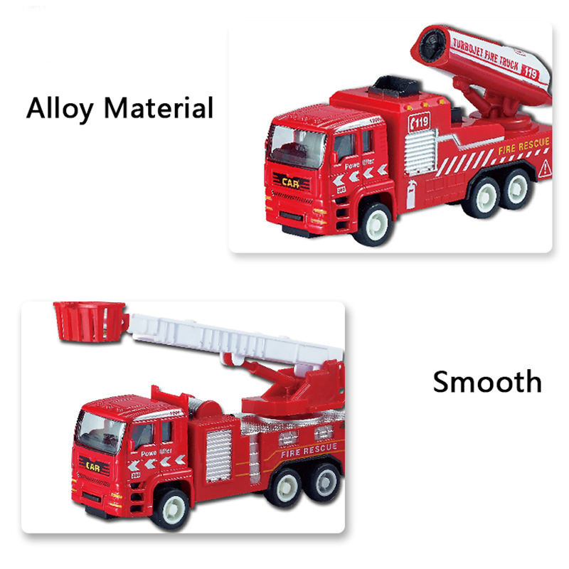 Model Children's Toy  Fire Truck Vehicles  & Race 4 Pack  & Race  pull back car toy