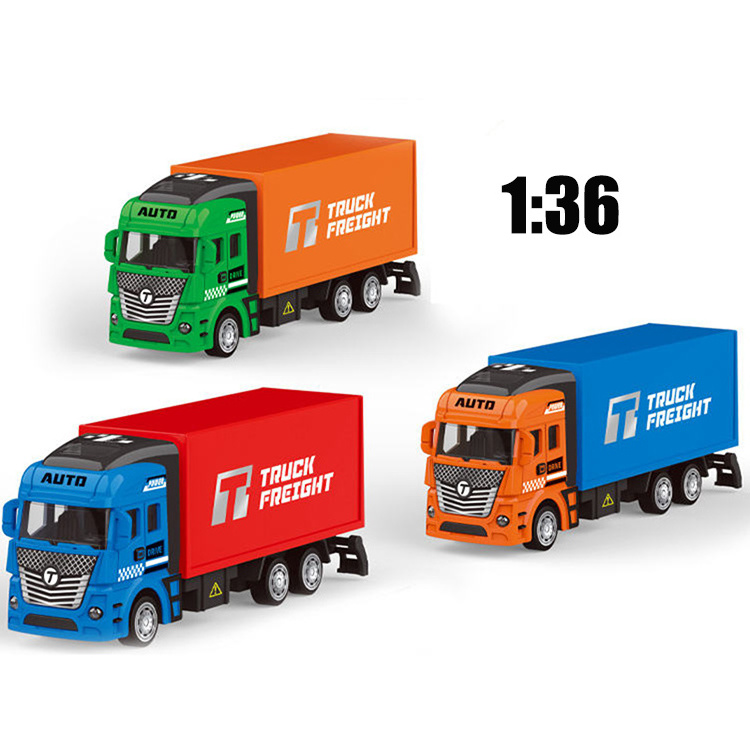 2023 hot sale 1/36 metal truck model children creative diecast alloy container truck toy