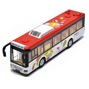 High Quality China Alloy Global Tour Bus Diecast Luxury Bus Metal 1:36 Scale Mini Metal Bus Toy