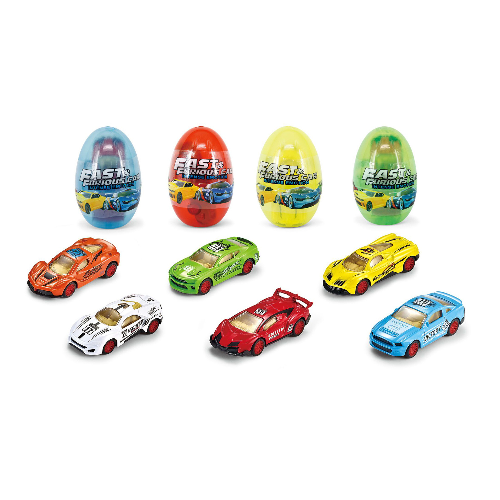 HH TOYS New Hot Selling Vehicle Model Egg Packed 1/64 Alloy Car Mini Pull Back Die Cast Racing Car Toy