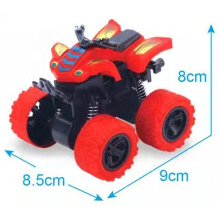 Monster Trucks Toys Double-Friction Powered 4-Pack Mini Push and Go beach vehicle Truck Play set for Boys Girls Toddler