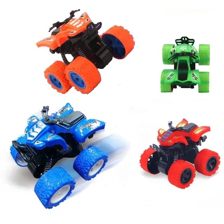 Monster Trucks Toys Double-Friction Powered 4-Pack Mini Push and Go beach vehicle Truck Play set for Boys Girls Toddler