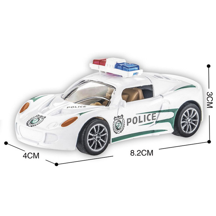 Children's Pull Back Toy Car Diecast Toy Police Model Car Police Alloy Car Toys For Boys Play