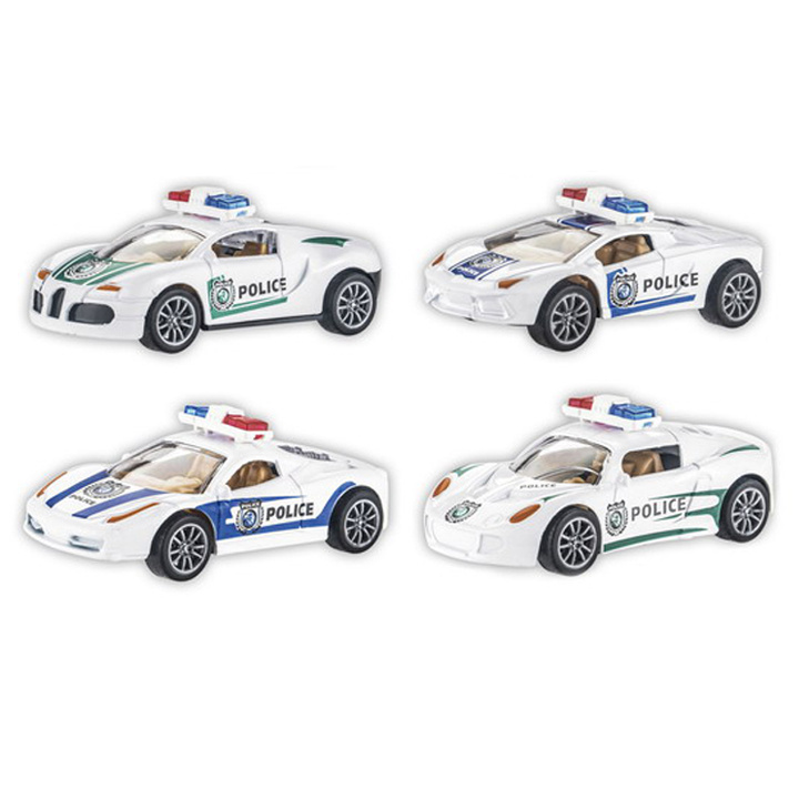 Children's Pull Back Toy Car Diecast Toy Police Model Car Police Alloy Car Toys For Boys Play