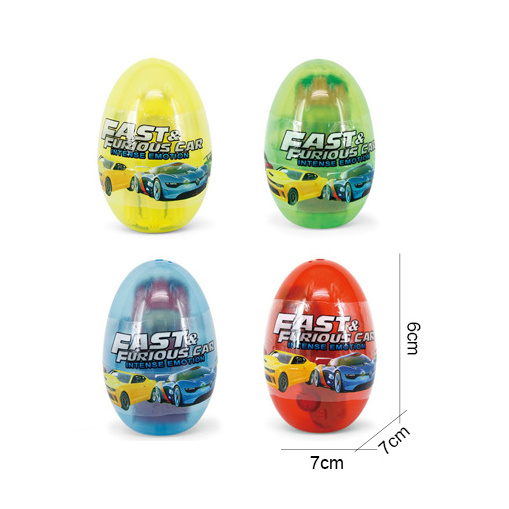 HH TOYS New Hot Selling Vehicle Model Egg Packed 1/64 Alloy Car Mini Pull Back Die Cast Racing Car Toy