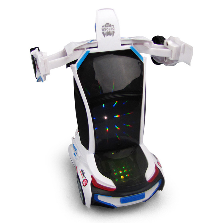 Wholesale toy super deformation music robot car toys battery operated deformation robot car for kids