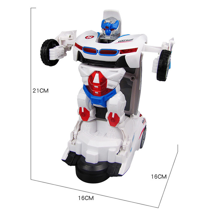 Wholesale toy super deformation music robot car toys battery operated deformation robot car for kids