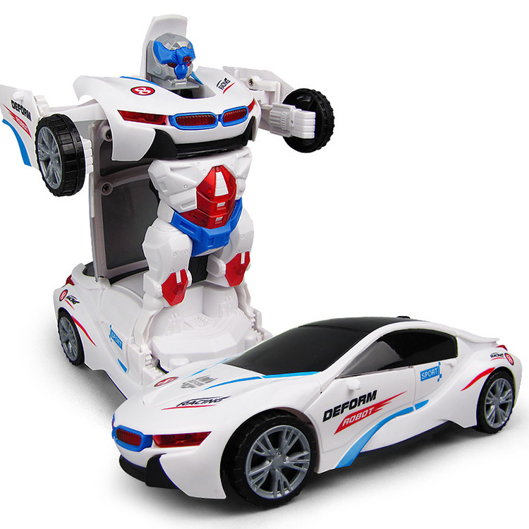 Wholesale toy super deformation music robot car toys battery operated deformation robot car for kids