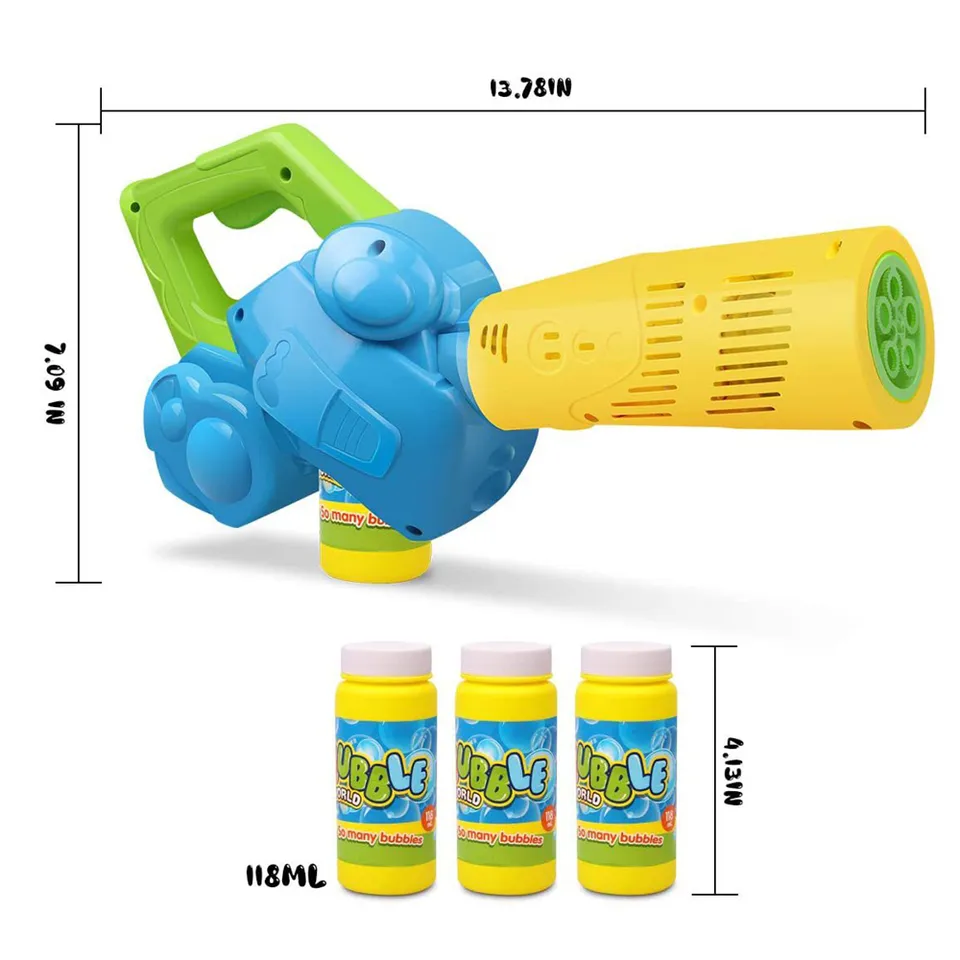 Hot Selling Summer&Outdoor Toys B/O Automatic Bubble Leaf Blower Bubble Machine Toy For Children