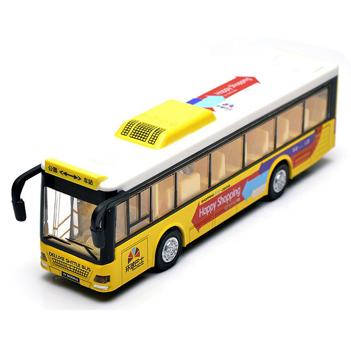 High Quality China Alloy Global Tour Bus Diecast Luxury Bus Metal 1:36 Scale Mini Metal Bus Toy