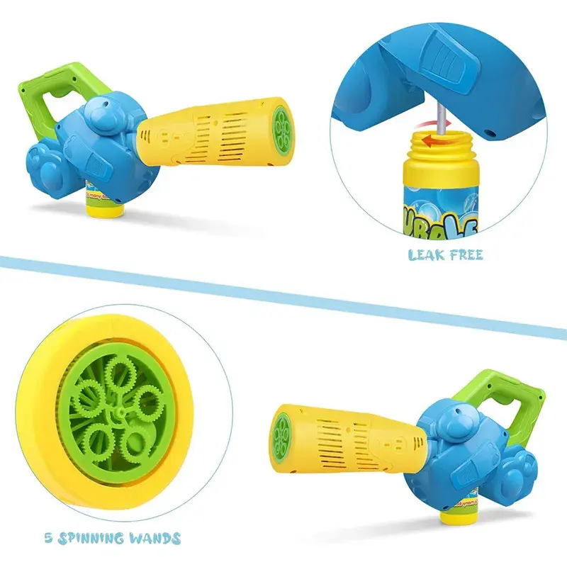 Hot Selling Summer&Outdoor Toys B/O Automatic Bubble Leaf Blower Bubble Machine Toy For Children