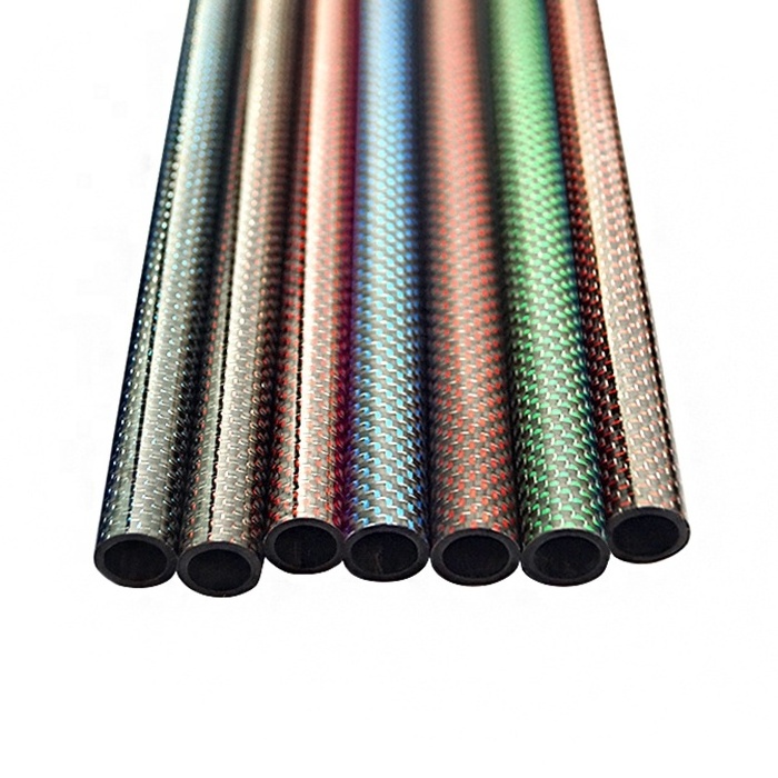 colored carbon fiber round tube tubing