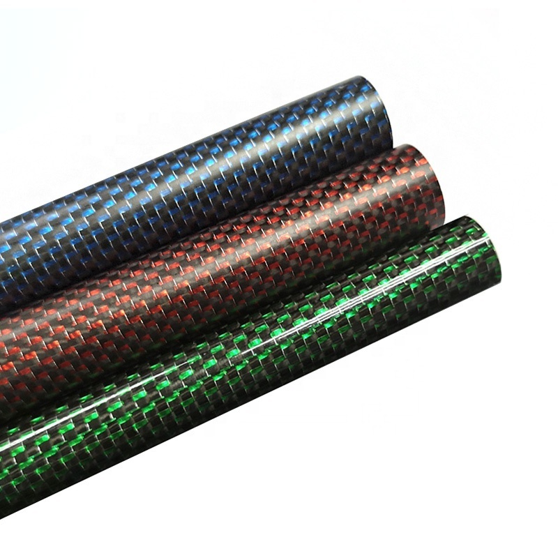 colored carbon fiber round tube tubing