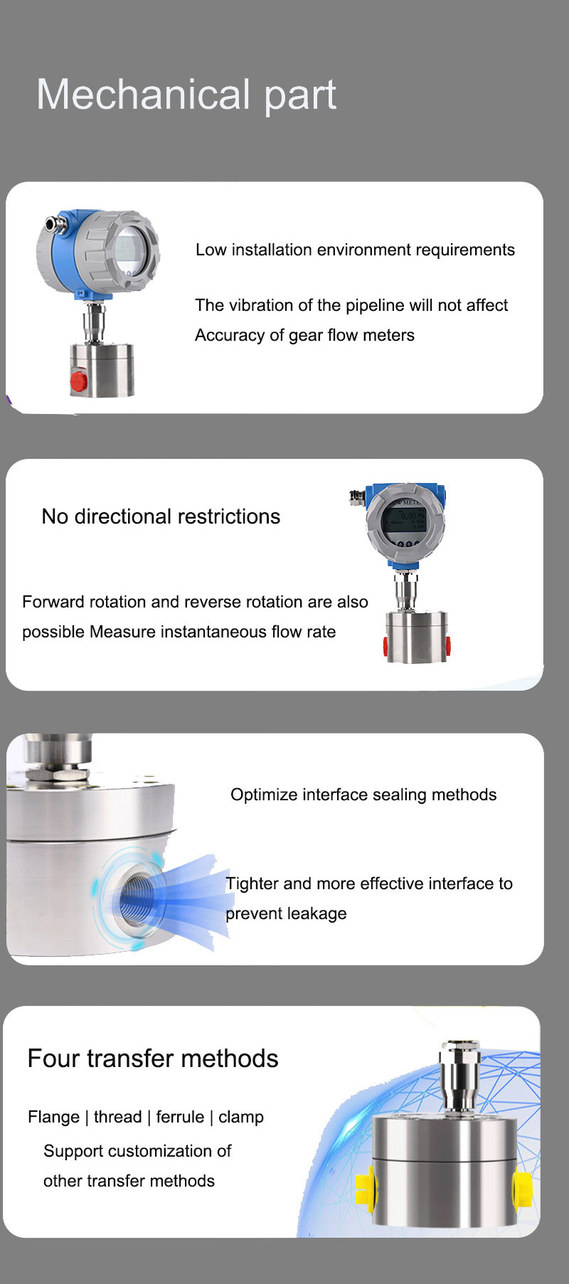 gear flow meter positive displacement flowmeter molasses liquid control hot oil micro flow meter