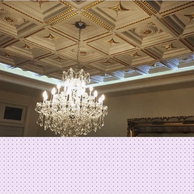 Wholesale PU Square shaped decorative ceiling medallions