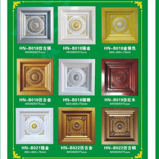 Wholesale PU Square shaped decorative ceiling medallions