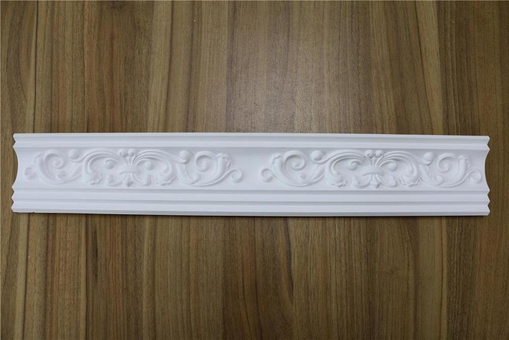 Chinese Carved lightweight beautiful flowers PU moulds polyurethane foam crown molding