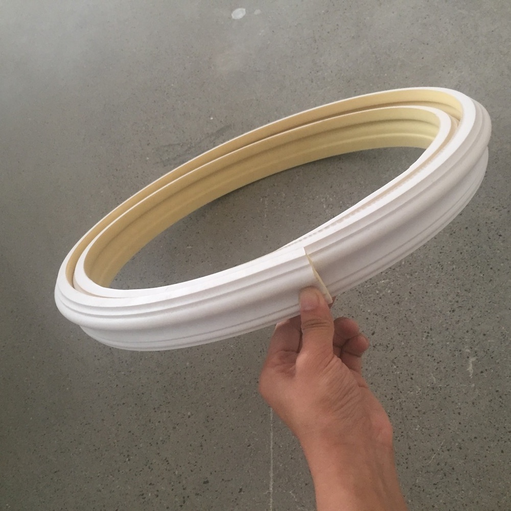 wholesale high quality construction material foam polyurethane crown molding PU, white flexible mouldings