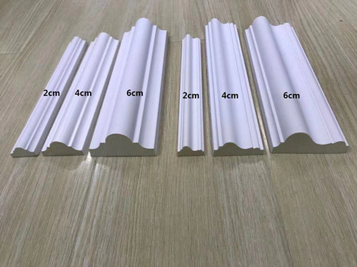 2cm 4cm 6cm Polyurethane Interior Wall Panel Molding Interior Ceiling Decoration Frame PU Plain Corner Mouldings