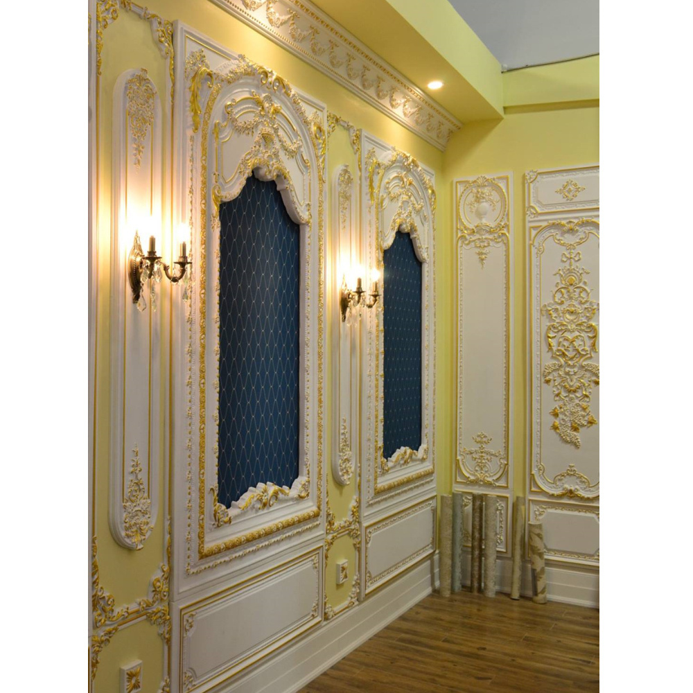 building material crown molding flexible fireproof carved mouldings