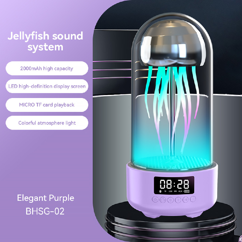 Wireless Portable Night Light 7 Lighting Colors Bt Speaker Jellyfish Table Lamp Mini Bluetooth Speaker