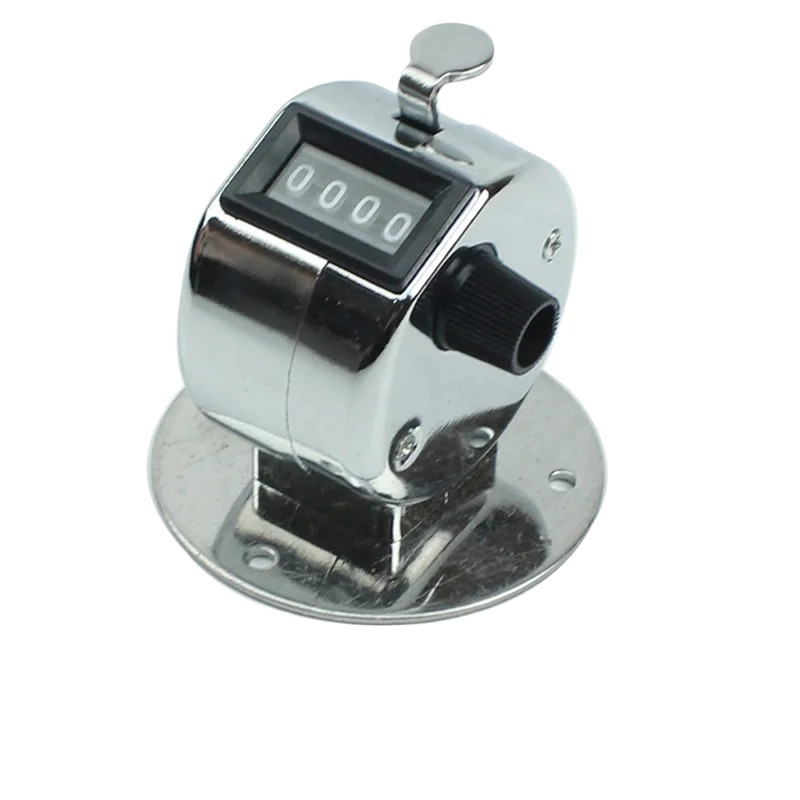 Mechanical Counters 4 Digit Display Metal Hand Tally Counter Finger Sports Row School Counter Tally