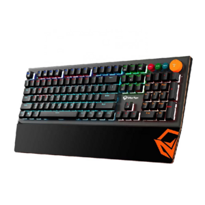 Mechanical Gaming Keyboard With Led Backlit 104-key Blue Keyboard Switches And Four Special Knobs