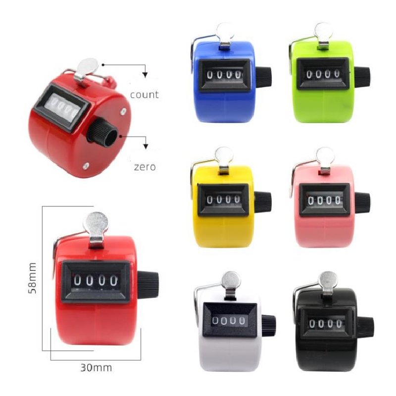 Portable Mini Mechanical Digital Hand Held Tally Counter 4 Digit Number Digital Tasbih Finger Counter