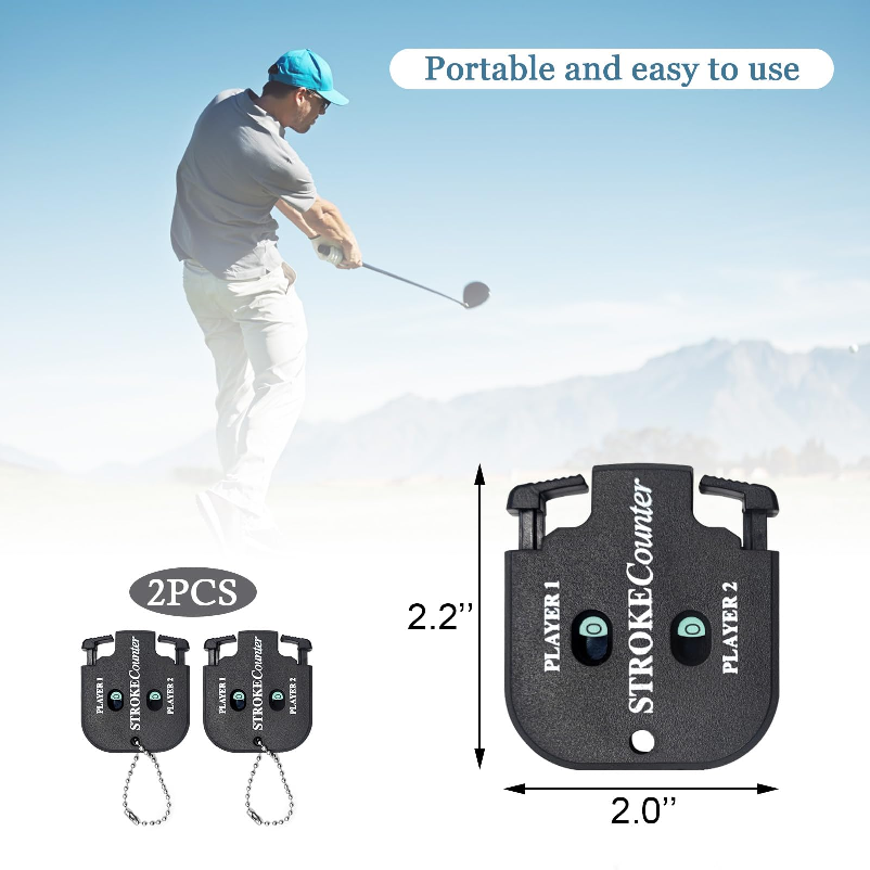 Clicker Counter Count Stroke Putt Score Counter Two Digits Scoring Keeper With Key Chain Golf Training Aids Golf Accessories