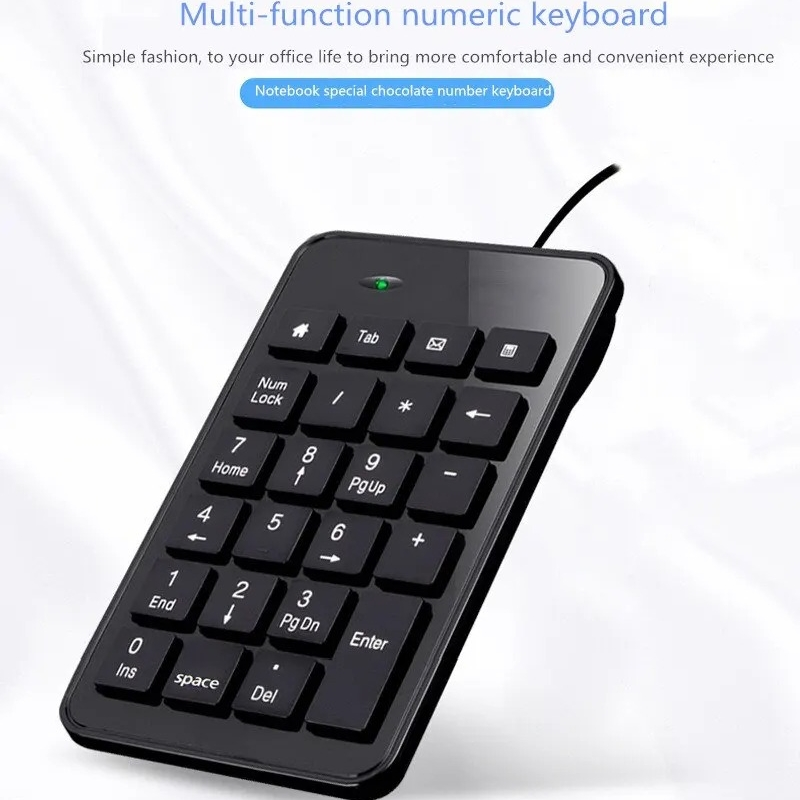 Portable Ultra Thin Mechanical Numeric Keyboard For Laptop Pc Bank 23 Keys Usb Wired Mini Digital Keyboard Switches