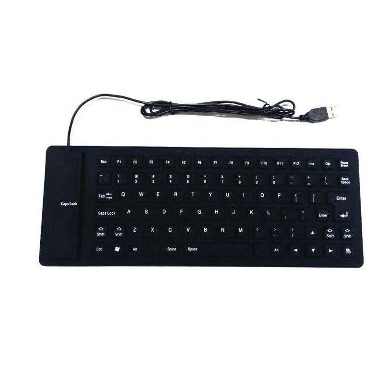 85 Keys Usb Wired Gaming Keyboards Waterproof Foldable Silicone Flexible Keyboard