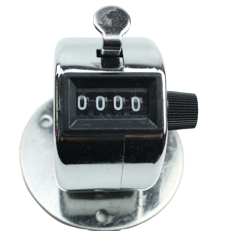 Mechanical Counters 4 Digit Display Metal Hand Tally Counter Finger Sports Row School Counter Tally