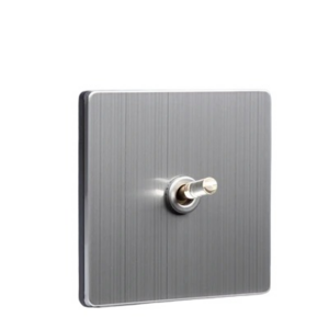 Metal brushed panel + Brass Crystal Toggle Switch Wall Light Hotel Socket 220V wall switches and sockets electrical